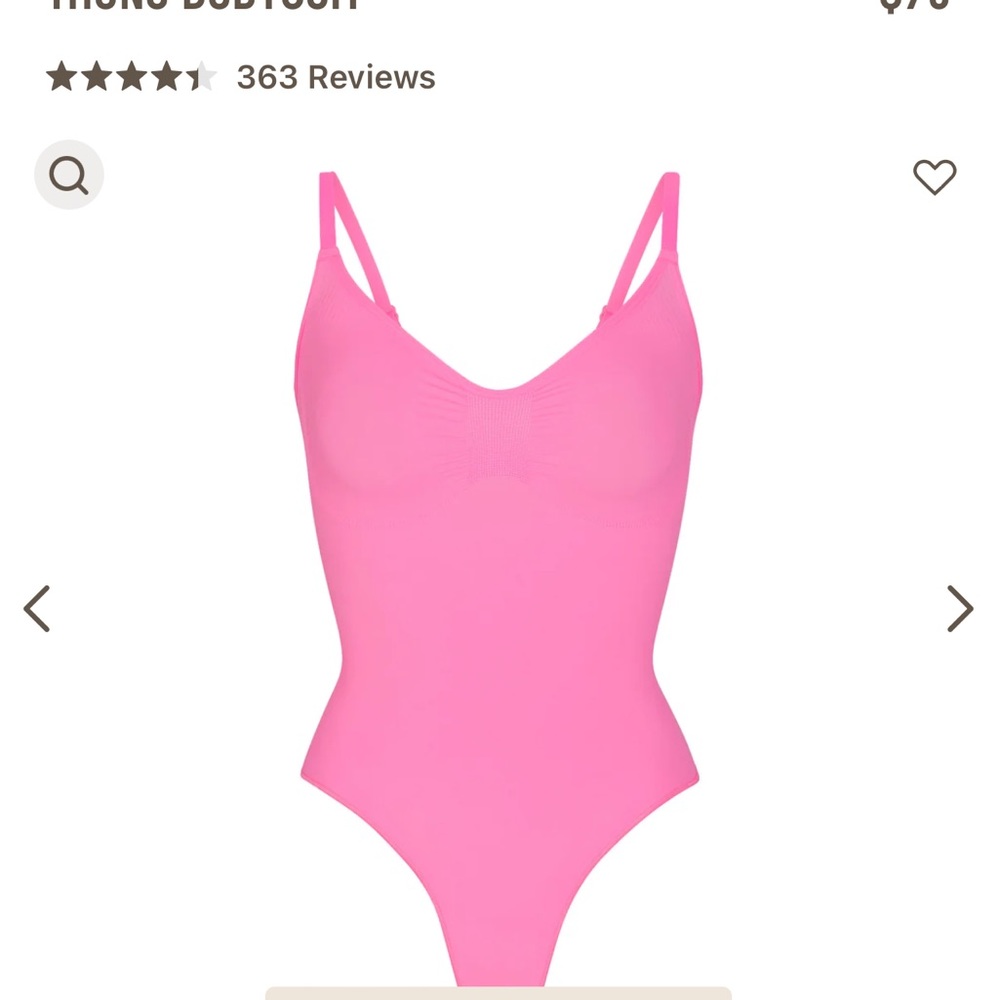 SKIMS PINK BODYSUIT